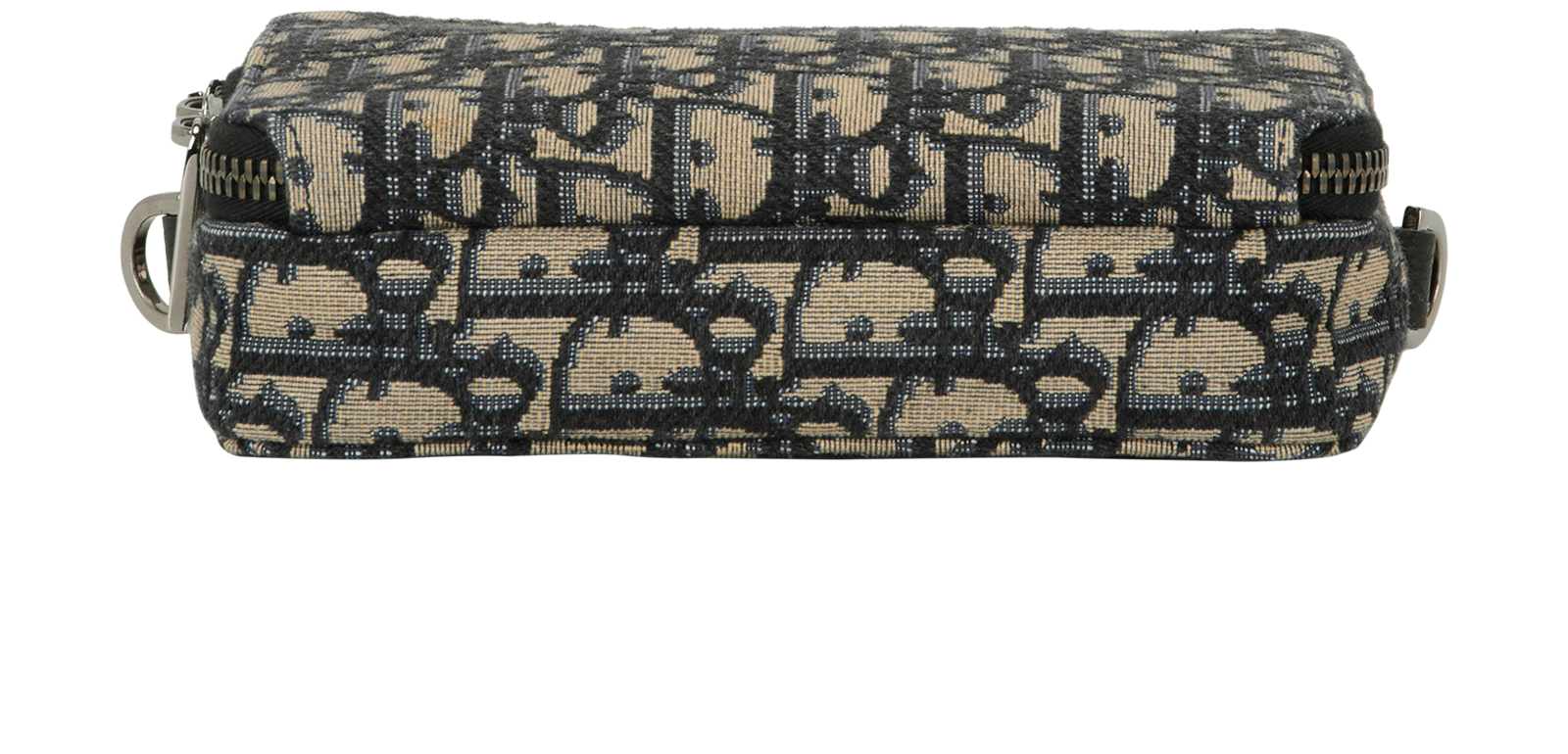 Zipped Pouch, &pound;795, Handbags, Black, Canvas, Top view